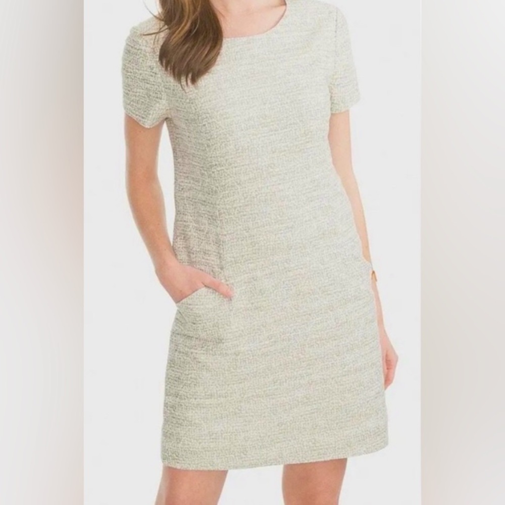Southern Tide Cream Textured Dress